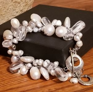 Silpada Sterling Silver & Pearl Bracelet